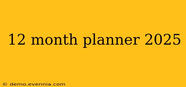 12 month planner 2025