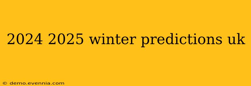 2024 2025 winter predictions uk