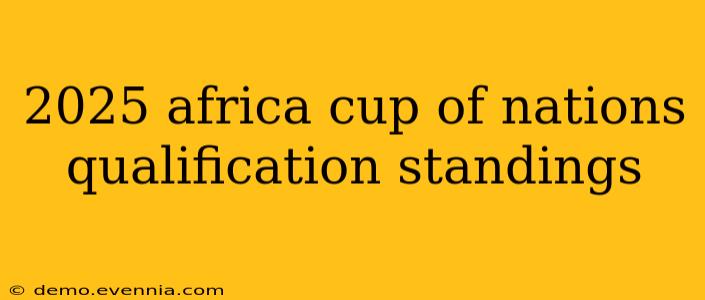 2025 africa cup of nations qualification standings