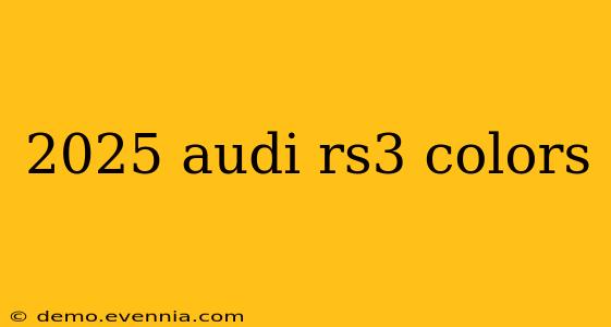 2025 audi rs3 colors