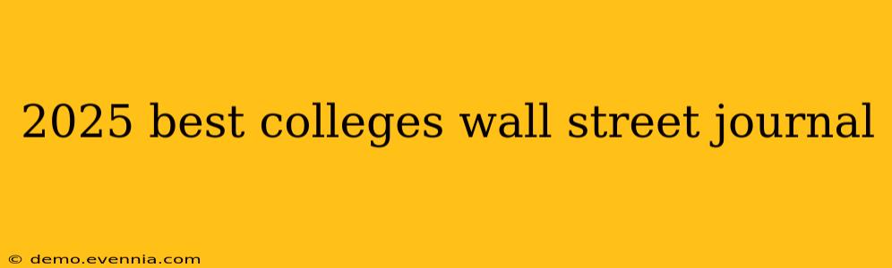 2025 best colleges wall street journal