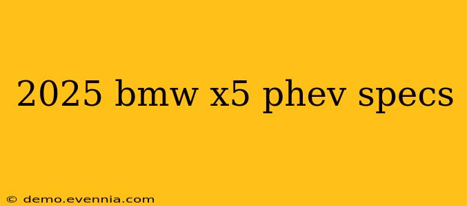 2025 bmw x5 phev specs