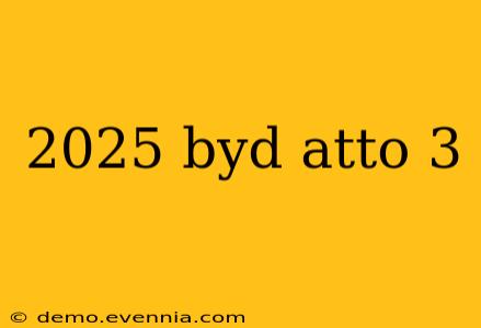 2025 byd atto 3