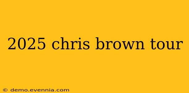 2025 chris brown tour