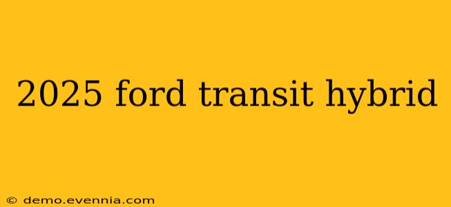 2025 ford transit hybrid