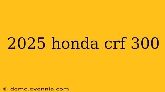 2025 honda crf 300