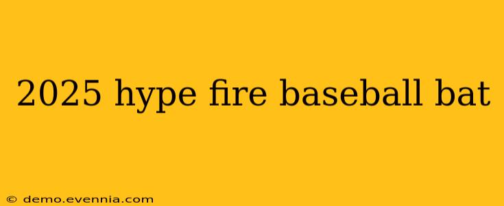 2025 hype fire baseball bat