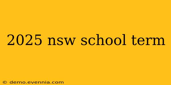 2025 nsw school term