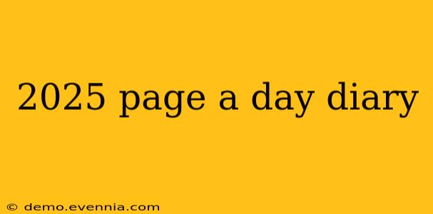 2025 page a day diary