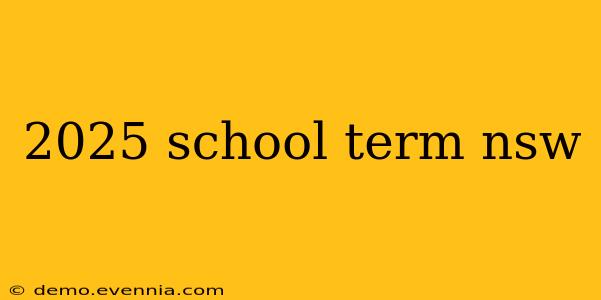 2025 school term nsw