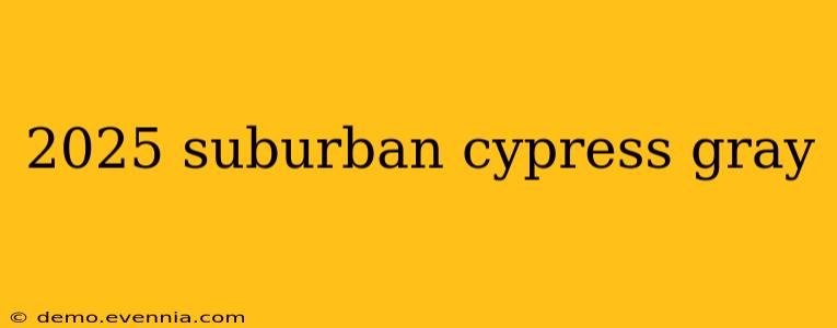 2025 suburban cypress gray