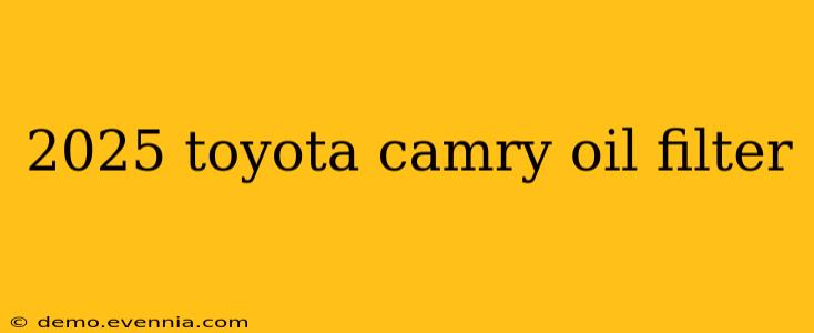 2025 toyota camry oil filter