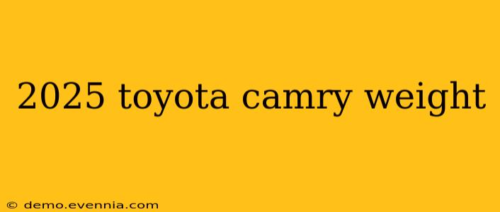 2025 toyota camry weight