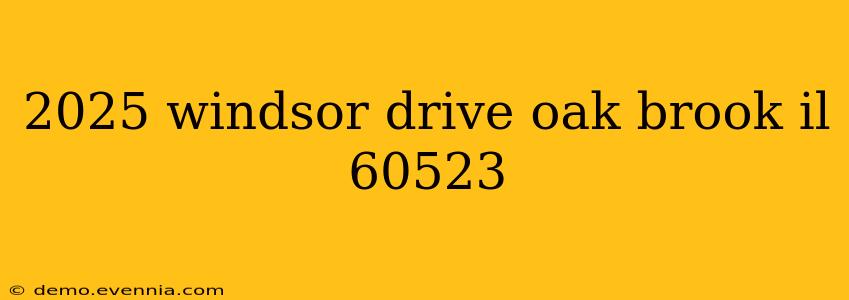 2025 windsor drive oak brook il 60523