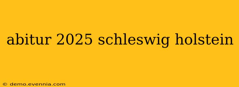 abitur 2025 schleswig holstein