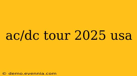 ac/dc tour 2025 usa