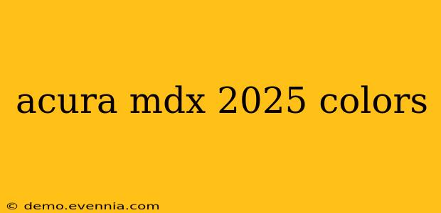 acura mdx 2025 colors