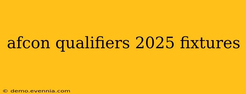 afcon qualifiers 2025 fixtures