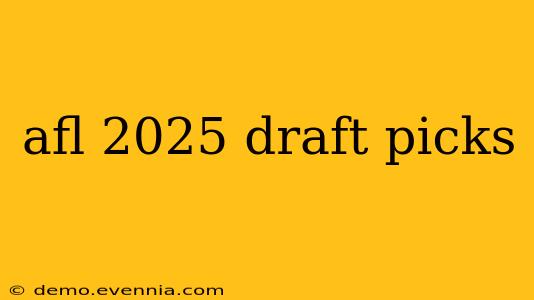 afl 2025 draft picks