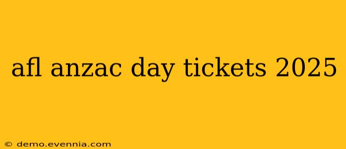 afl anzac day tickets 2025