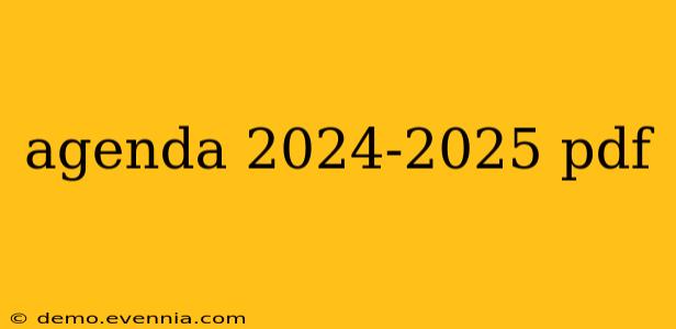 agenda 2024-2025 pdf