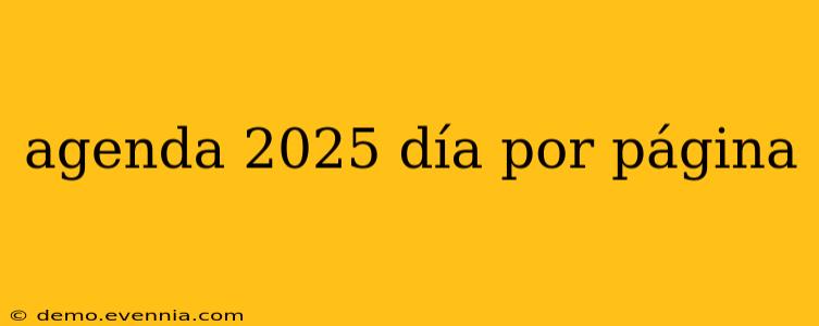 agenda 2025 día por página