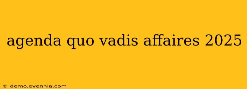 agenda quo vadis affaires 2025