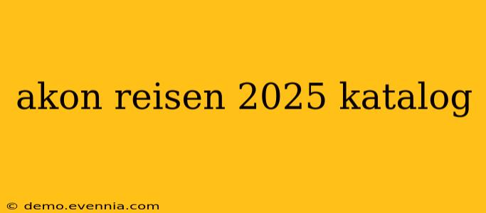 akon reisen 2025 katalog