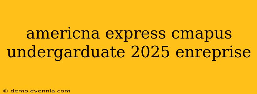 americna express cmapus undergarduate 2025 enreprise