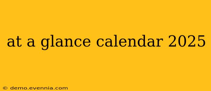 at a glance calendar 2025