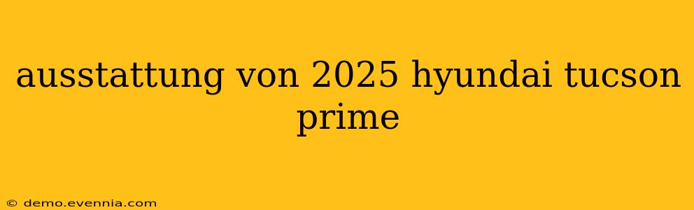 ausstattung von 2025 hyundai tucson prime