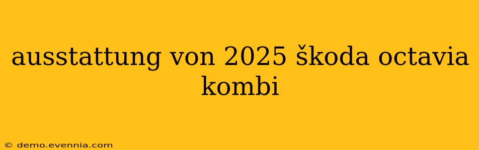 ausstattung von 2025 škoda octavia kombi