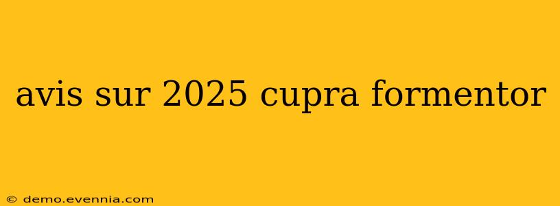 avis sur 2025 cupra formentor