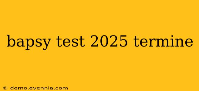 bapsy test 2025 termine