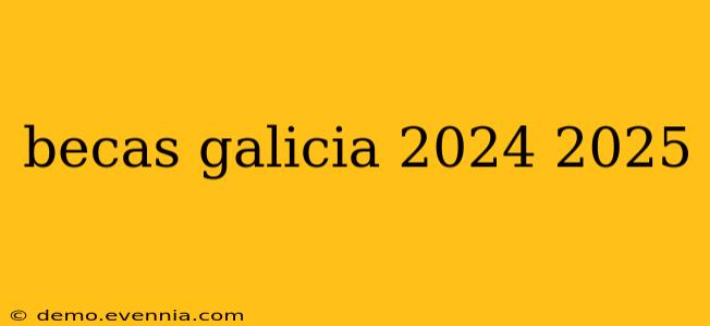 becas galicia 2024 2025