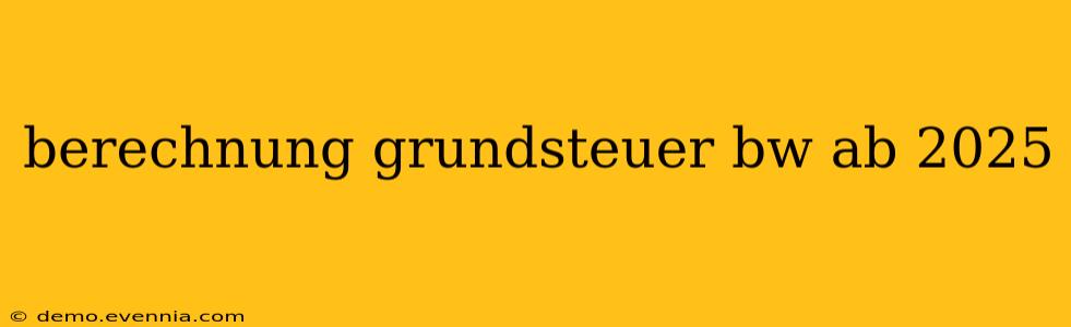 berechnung grundsteuer bw ab 2025