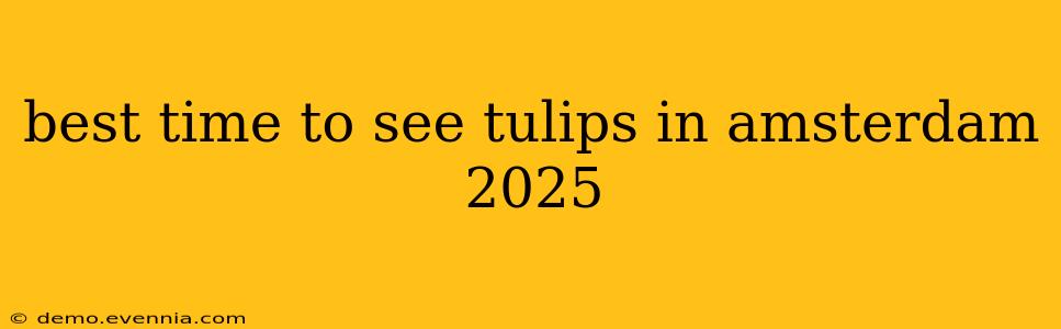 best time to see tulips in amsterdam 2025