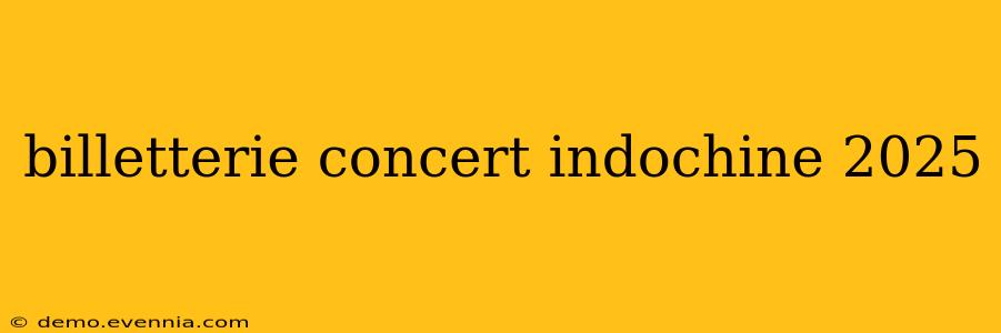 billetterie concert indochine 2025