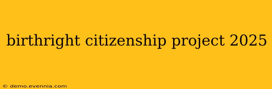 birthright citizenship project 2025