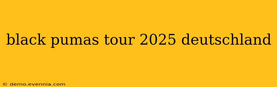 black pumas tour 2025 deutschland