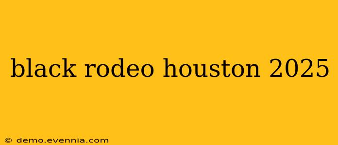 black rodeo houston 2025