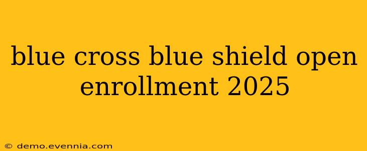 blue cross blue shield open enrollment 2025