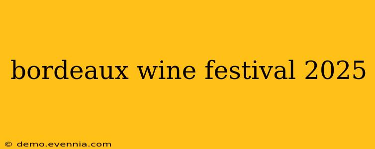 bordeaux wine festival 2025