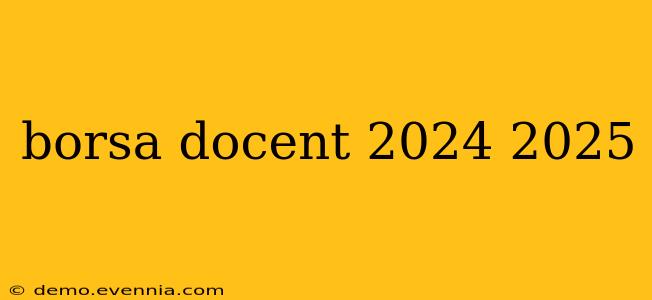 borsa docent 2024 2025