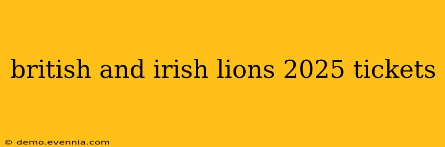 british and irish lions 2025 tickets