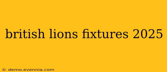 british lions fixtures 2025