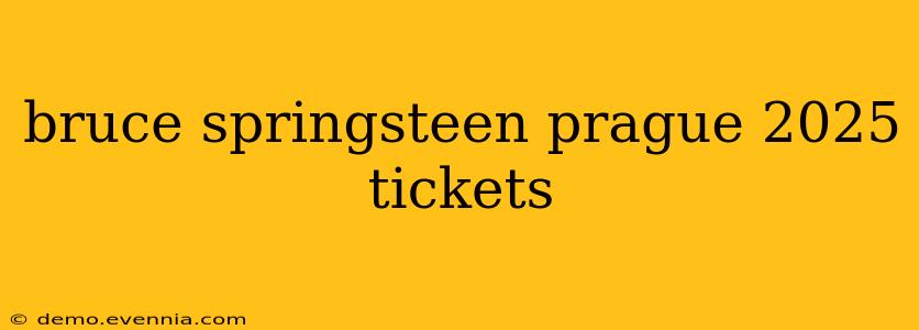 bruce springsteen prague 2025 tickets