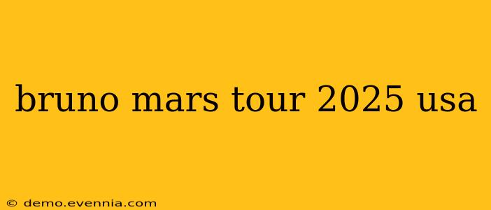 bruno mars tour 2025 usa