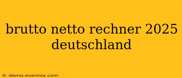 brutto netto rechner 2025 deutschland