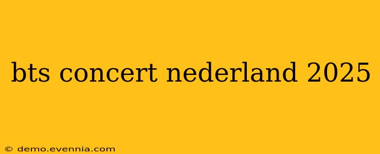 bts concert nederland 2025